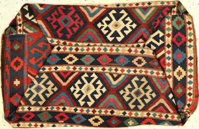 Schahsavan Mafrasch antik, Persien, um 1900, Wolle auf Wolle, vollständige Mafrasch, EHZ: 2-3