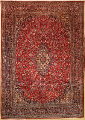 Keschan fein, Persien, ca. 60 Jahre, Wolle auf Baumwolle, ca. 375 x 267 cm, EHZ: 2-3