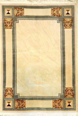 China (Säulen Design), China, ca. 40 Jahre,Wolle auf Baumwolle, ca. 237 x 170 cm, extra Anfertigung, EHZ: 2, selten