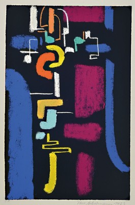 Max Ackermann, 1887 Berlin-1975 Bad Liebenzelle, 1 Motive aus der Reihe "Glückliche Begegnung", handsigniert und nummeriert 84/120, 1972 ...