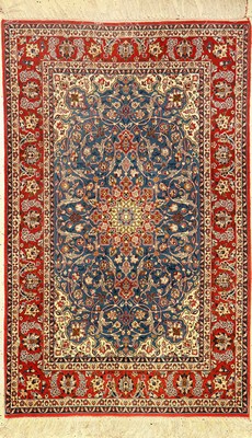Feiner Esfahan alt, Persien, ca. 50 Jahre, Korkwolle auf Seide, ca. 175 x 110 cm, feine Knüpfung, Eslimi Design, EHZ: 2, hochwertig
