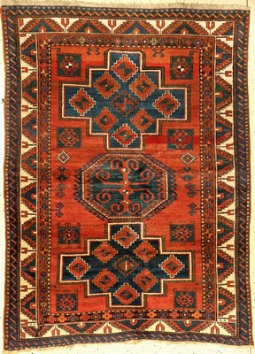 Armenischer Kasak alt, Kaukasus, um 1920, Wolle auf Wolle, ca. 193 x 135 cm, Lori PambakDesign, EHZ: 2-3