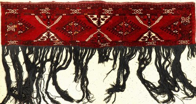 Ersari "Jollar" alt, Afghanistan, um 1940, Wolle auf Wolle, ca. 153 x 36 cm, Kizel-Ayak Muster, EHZ: 2-3