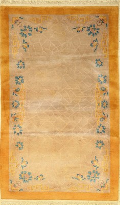 Peking alt, China, um 1940/1950, Wolle auf Baumwolle, ca. 180 x 111 cm, gemustert, dekorativ, EHZ: 2-3