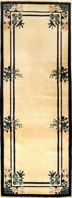 Indo China, Indien, ca. 30 Jahre, Wolle aufBaumwolle, ca. 248 x 92 cm, EHZ: 2-3