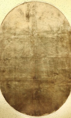 China alt (Oval), China, ca. 60 Jahre, Wolle auf Baumwolle, ca. 233 x 151 cm, EHZ: 2-3