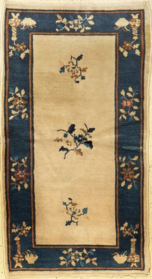 Peking antik, China, um 1900, Wolle auf Baumwolle, ca. 140 x 79 cm, dekorativ, EHZ: 2-3