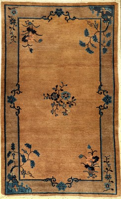 Peking antik, China, um 1900, Wolle auf Baumwolle, ca. 203 x 124 cm, dekorativ, EHZ: 3