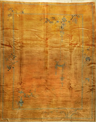 Feiner Peking antik, China, um 1900, Wolle auf Baumwolle, ca. 344 x 280 cm, Antique-Washed, EHZ: 3-4