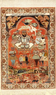 Kashmir Seide, Indien, ca. 40 Jahre, Seide und Baumwolle, ca. 115 x 77 cm, EHZ: 2