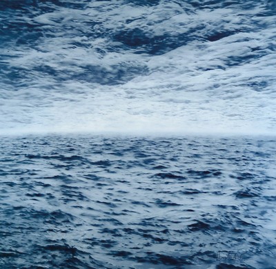 Gerhard Richter, geb. 1932, "See-See", 2007, Farboffset-Lithografie handsigniert, ca. 60 x 60 cm, unter Glas, Rahmen: 85 x 85cm