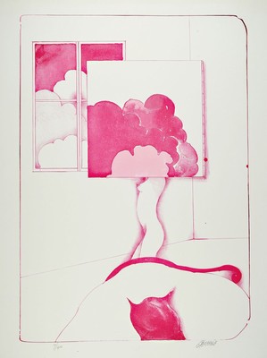 Bruno Bruni,geb. 1935, Farblithografie auf Bütten, handsigniert und num. 9/40, leichte Altersspuren, ca. 85 x 66 cm
