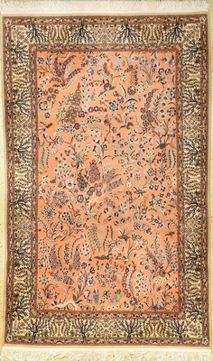 Feiner Nain (Part-Silk), Persien, ca. 15 Jahre alt, Korkwolle mit Seide, ca. 206 x 128 cm, EHZ: 1-2 (fachkundig gereinigt)