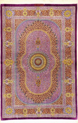 Sehr feiner Seiden Ghom "Naser Mohammadi" (Signiert), Persien, ca. 10 Jahre alt, reine Naturseide, ca. 153 x 100 cm, EHZ: 1-2 (fachkundig ...