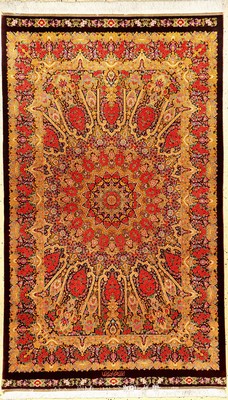 Sehr feiner Seiden Ghom "Amir Zaeri" (Signiert), Persien, ca. 10 Jahre alt, reine Naturseide, ca. 160 x 100 cm, EHZ: 1-2 (fachkundig ...