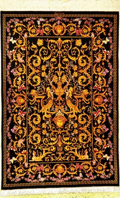 Sehr feiner Seiden Ghom "Reza Rashtizadeh" (Signiert), Persien, ca. 10 Jahre alt, reine Naturseide, ca. 150 x 102 cm, EHZ: 1-2 (fachkundig ...