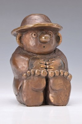 Gottfried Kumpf, geb. 1930 Annaberg, Der Asoziale, Bronzeskulptur, signiert, bez.: e.a. (Auflage 499 Exempl.), H. ca. 19cm gegossen bei Venturi Arte ...