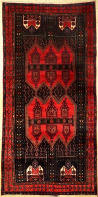 Kordi alt, Persien, ca. 50 Jahre, Wolle aufBaumwolle, ca. 305 x 152 cm, EHZ: 2, (verblaßt)