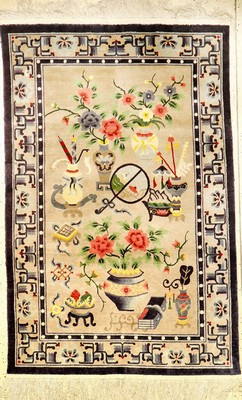 Seiden Peking alt, China, ca. 50 Jahre, reine Naturseide, ca. 190 x 123 cm, EHZ: 2, dekorativ