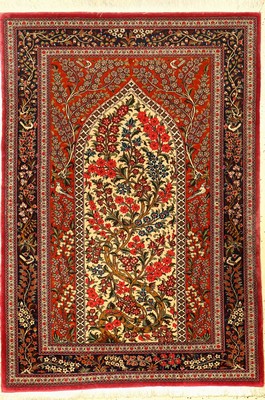 Ghom Kork, Persien, ca. 30 Jahre, Korkwolle, ca. 154 x 107 cm, EHZ: 2. Feine Qualität.