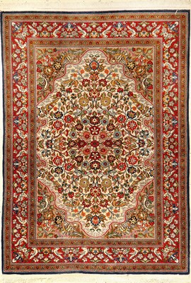 Ghom Kork fein, Persien, ca. 40 Jahre, Korkwolle, ca. 157 x 113 cm, EHZ: 2