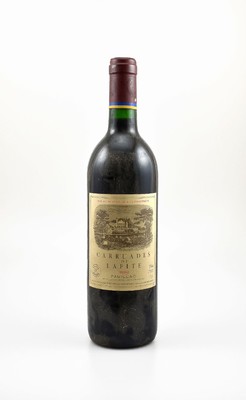3 Flaschen 1990 Carruades de Lafite, Pauillac, 2. Wein von Chateau Lafite Rothschild, je ca. 75 cl, 12,5 % Vol., Füllstände: je into neck, gute ...