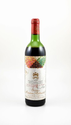 1 Flasche 1979 Chateau Mouton Rothschild, Pauillac, Premier Grand Cru Classe, ca. 75 cl, Füllstand: ca. mid shoulder, Etikett beschmutzt, ...