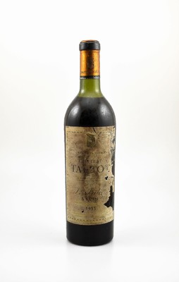 1 Flasche 1953 Chateau Talbot, Saint-Julien, Füllstand: ca. top shoulder, Etikett besch., bzw. beschmutzt, unverkostet, Provenienz: Aus einer ...