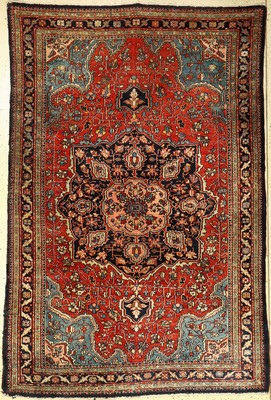 Feiner Tafresh alt, Persien, um 1940, Wolleauf Baumwolle, ca. 207 x 140 cm, EHZ: 3-4