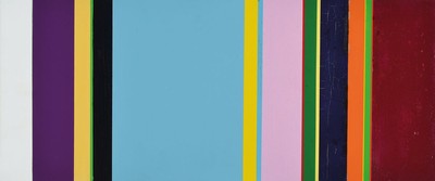 Nicholas Bodde, geb. 1962, Acryl/Aluminiumplatte, verso bezeichnet No. 52und signiert, o.T. 2000, ca. 70 x 29.5 cm leichte Gebrauchsspuren