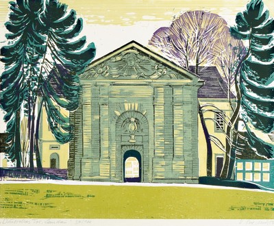 Heinz Friedrich, 1924-2018 Schwetzingen, 2 Farbholzschnitte, 1 x Deutsches Tor Landau, von 1980, signiert, num. 34/100, ca. 40x50cm; Katze, von 1987, ...
