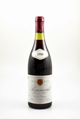 1 Flasche 1980 Pommard Andre Morey, ca. 75 cl, Abstand zwischen Kapsel und Wein: ca. 2 cm, gute Erhaltungszustand, unverkostet, Provenienz: Aus einer ...