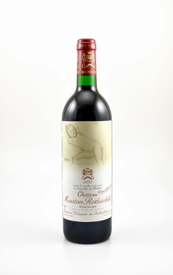 1 Flasche 1993 Chateau Mouton Rothschild, Pauillac, Premier Grand Cru Classe, ca. 75 cl,12,5 % Vol., Füllstand: into neck, sehr guter ...