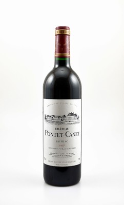 2 Flaschen 1997 Chateau Pontet-Canet, Pauillac, je ca. 75 cl, 13 % Vol., Füllstände: into neck, sehr gute Erhaltungszustände, unverkostet, ...