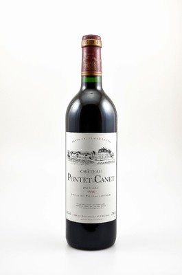 1 Flasche 1998 Chateau Pontet-Canet, Pauillac, ca. 75 cl, 13 % Vol., Füllstand: into neck, sehr guter Erhaltungszustand, unverkostet, Provenienz: ...