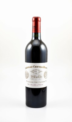 1 Flasche 2008 Chateau Cheval Blanc, Saint-Emilion, 1er Grand Cru Classe "A", 75 cl, 13,5 % Vol., Füllstand: into neck, hervorragender ...