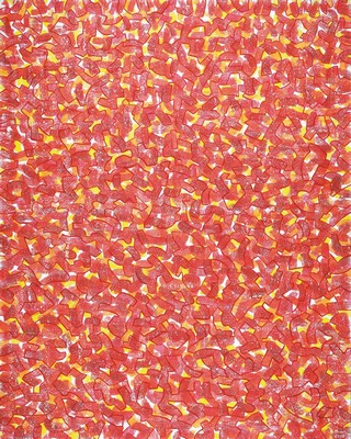 Karin Maas, geb. 1952, Ausst. im In- und Ausland, Eintrag im Art 3 2000 europ. Künstlerkatalog, hier: Kaminfeuer, Acryl/Lwd, rechts unten signiert ...