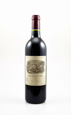 1 Flasche 1995 Carruades de Lafite, Pauillac, 2. Wein von Chateau Lafite Rothschild, ca. 75 cl, 13 % Vol., Füllstand: into neck, sehr guter ...