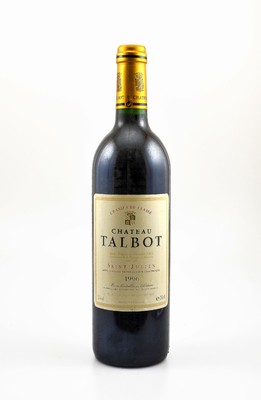 1 Flasche 1996 Chateau Talbot, Saint-Julien, Grand Cru Classe, ca. 75 cl, 12,8 % Vol., Füllstand: ca. high fill, guter Erhaltungszustand, ...