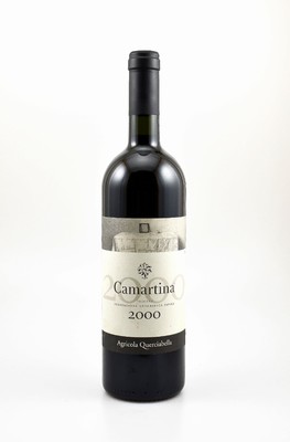 1 Flasche 2000er Camartina, Agricola Querciabella, Greve, Toscana, ca. 75 cl, 14 % Vol., Füllstand: ca. into neck, sehr guter Erhaltungszustand, ...