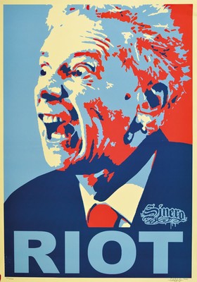Sinero, geb.1973, Riot, 2010 Print sign., num 104/150, Druckstempel Pasota, Blatt ca. 52x49 cm