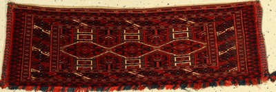 Sehr feine Tekke Torba antik, Turkmenistan,um 1900, Wolle auf Wolle, ca. 95 x 31 cm, EHZ:2-3