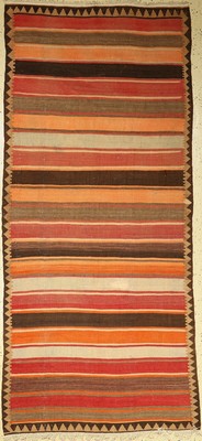 Nordwestpersischer Kelim alt, Persien, um 1930, Wolle auf Wolle, ca. 253 x 116 cm, EHZ: 2-3