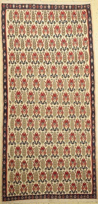 Senneh Kelim alt, Persien, ca. 60 Jahre, Wolle auf Baumwolle, ca. 214 x 118 cm, EHZ: 2