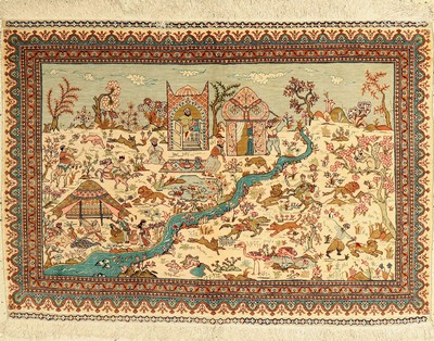 Seiden Kaisery, Türkei, ca. 40 Jahre, reineNaturseide, ca. 123 x 87 cm, EHZ: 2