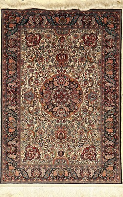 Seiden Hereke sehr fein, China, ca. 20 Jahre, reine Naturseide, ca. 92 x 64 cm, ca. 2,0 Mio. Kn/qm, EHZ: 2