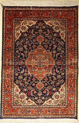 Ghom Seide, Persien, ca. 50 Jahre, reine Naturseide, ca. 147 x 99 cm, EHZ: 2-3