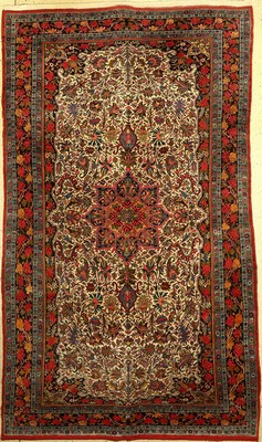 Rosen Bidjar alt, Persien, ca. 70 Jahre, Wolle auf Baumwolle, ca. 300 x 178 cm, Naturfarben, EHZ: 3