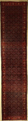 Senneh "Galerie" alt, Persien, um 1930, Wolle auf Baumwolle, ca. 486 x 108 cm, EHZ: 3