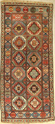 Gendje antik, Kaukasus, Ende 19.Jhd., Wolleauf Wolle, ca. 251 x 108 cm, Memling-Güls, EHZ: 3-4